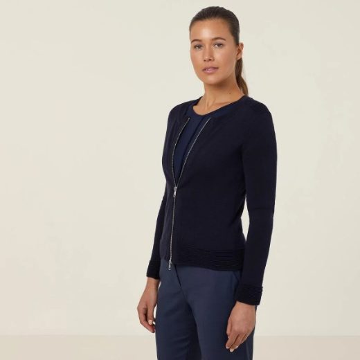 Picture of NNT Ladies Pure Wool Zip Front Cardigan